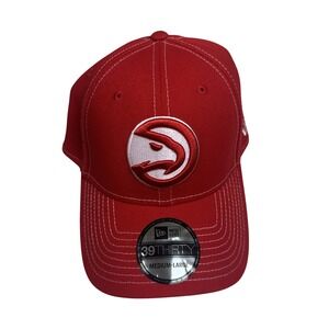 Atlanta Hawks Hat Cap‎ NBA New Era Classic 39THIRTY Stretch Fit Medium / Large